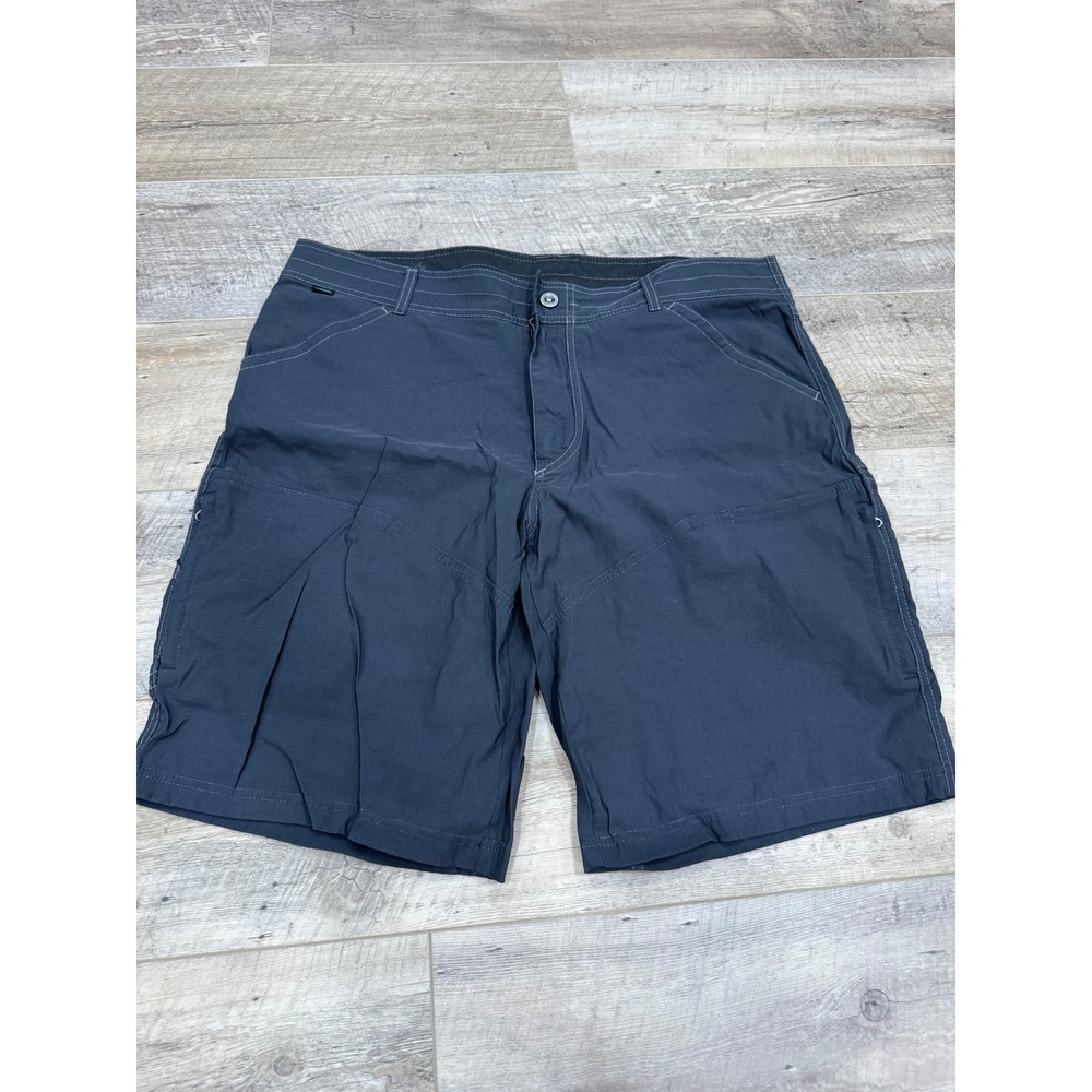 Kuhl Renegade Cargo Shorts Mens 38 Charcoal Grey Stretch Hiking Trail 5121